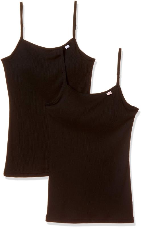 [ガロー] ジュニアブラキャミ モールドカップ 2枚組 吸水速乾仕様 黒 ガールズ