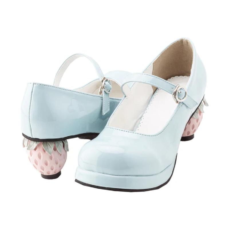 ディアマイラブ（DearMyLove） レディース 量産型 靴 いちごヒールロリータパンプス 夢展望パンプス