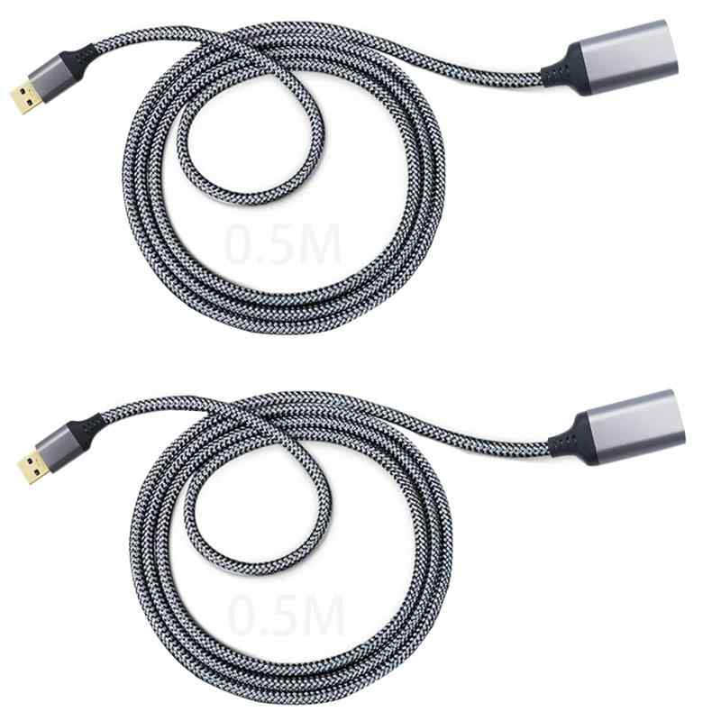 CESFONJER USBスイッチケーブル, USB A オス メス 延長ケーブル, 駆動レコーダー用、LEDデスクランプ、ファン、LEDストリップ