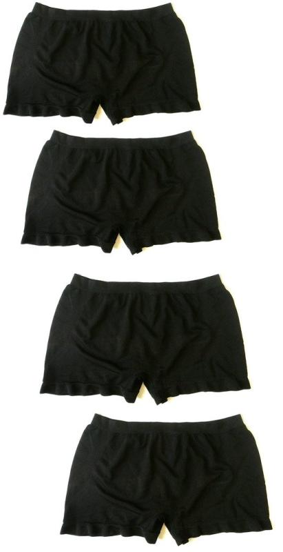 レディース 1分丈 インナー パンツ 黒 4枚セット マイクロ ミニ スパッツ(3.0)