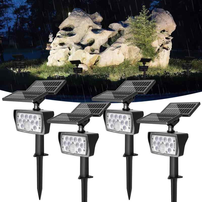 MEIKEE ガーデンライト ソーラー ソーラーライト 屋外 防水 ガーデン ソーラースポットライト パスライト 明るい 6500K 昼白色 2700K 電球色ledled IP65光感センサー 人感センサーモード 高輝度/中
