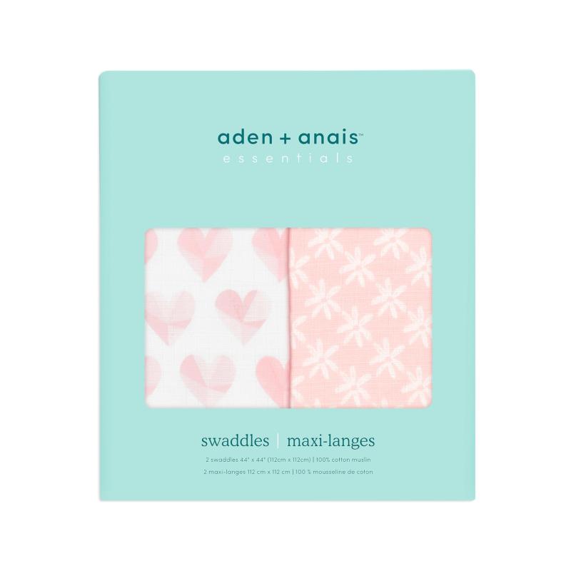 aden + anais エイデンアンドアネイ おくるみ ピースオブマイハート 2枚セット 112...