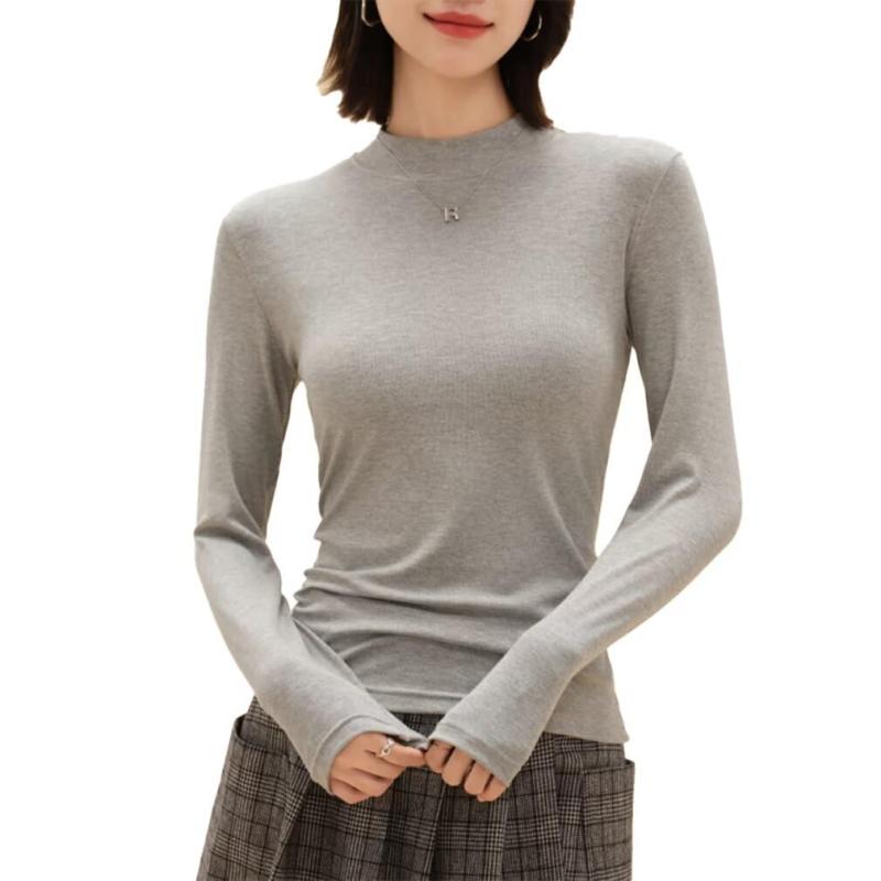 [Running sheep] アンダーシャツ レディース インナーシャツ タートルネック 長袖 保温インナー アンダーウェア