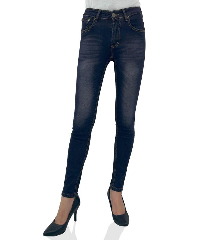 [神戸レタス] スキニーデニムパンツ スキニー デニム ジーンズ 美脚 レディース 伸びる ズボン ジーパン [M1700] L アンクル丈 インディゴ