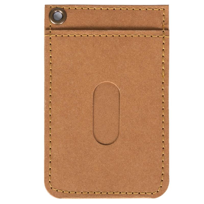 [F.shion] パスケース クラフト紙 製 定期入れ クラフト 単パスケース スイカケース 薄型 カード入れ パスモ 横型 黒