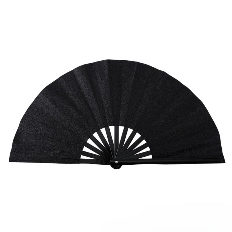 キラキラ輝く大型扇子、10”パーティーの記念品に輝く竹製手持ち扇子、お祭りやレイブダンスに使える中国カンフー太極拳手持ち手扇、結婚式や誕生日に使える両面プラスチック製骨手扇