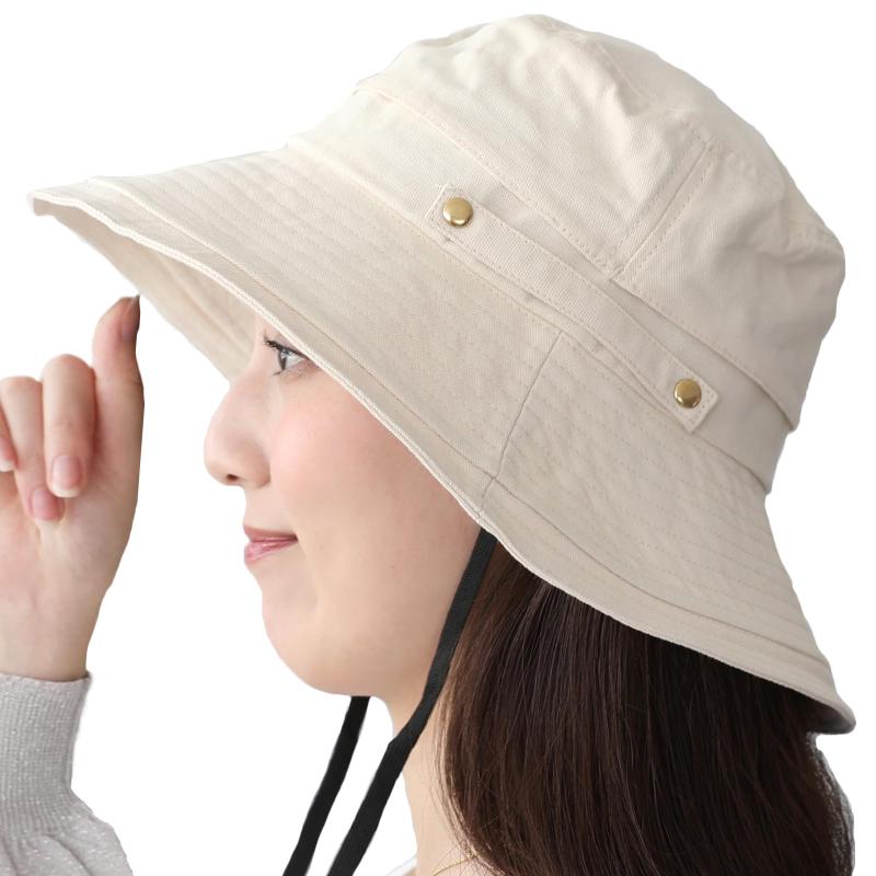 DreamHats ハット (内部メッシュ仕様で蒸れ軽減) 折りたたみボタン付き UVカット 帽子 レディース