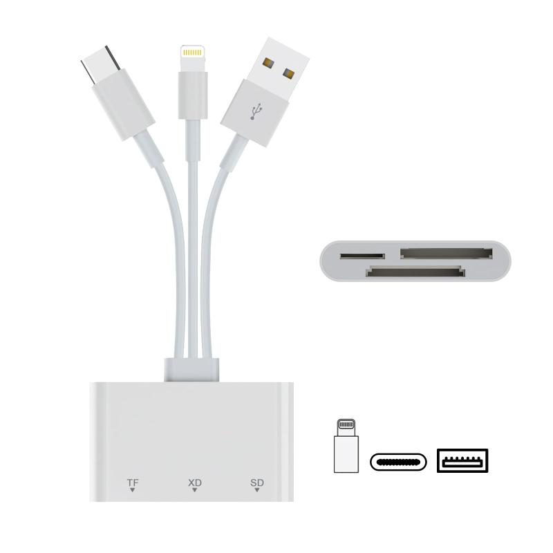 マルチカードリーダーハブ メモリーカード sd/tf/xd