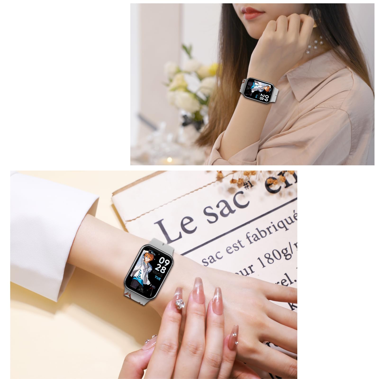 Yaodle For Redmi Watch 5 カバー Redmi Watch 5/4 ケース ガラスフィルム一体型 PC素材 全面保護 二重構造 防塵 日本旭硝子材 キズ防止 軽量(ブラック)