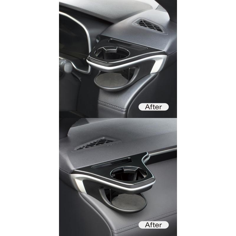 槌屋ヤック(Tsuchiya Yac) 車種専用品 トヨタ カローラクロス専用 エアコン ドリンクホルダーセット （運転席用 SYCO5 助手席用 SYCO6 ）ZSG1#/ZVG1#, ブラック