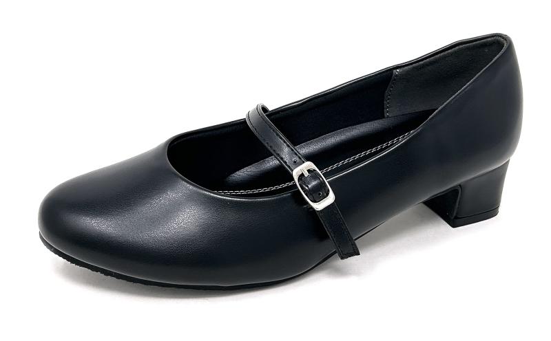 [Laqudesse] 1453(ラクデッセ)ラウンドトゥ 3.5cm ヒール 4E レディース ストラップ パンプス