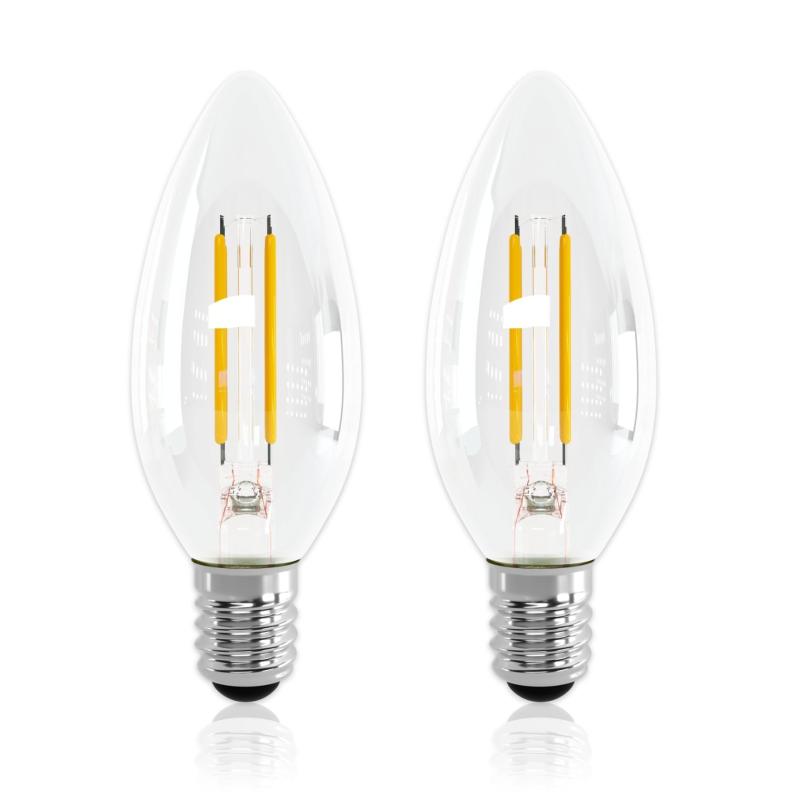 LUTW C35 LED電球 E17口金 2個入・6個入