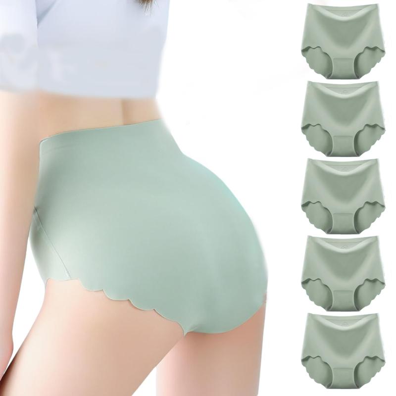 [Angel's Closet] シームレス ショーツ 5枚セット ストレッチ ストレスフリー ヒップアップ 伸縮性 フィット感 無縫製 履き口すっきり スカラップ 段尻防止 美尻ショーツ