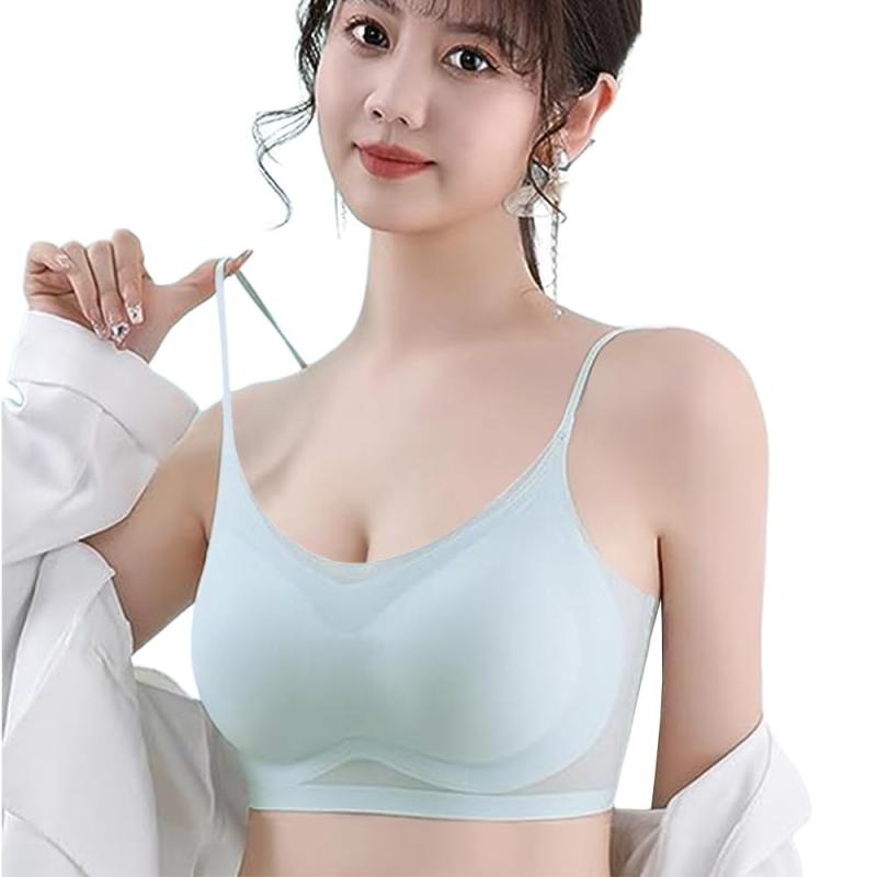 樂天商城 - [FEISEDY] ノンワイヤーブラ 極薄 スポーツブラジャー ナイトブラ 副乳を収めて 超柔らかいゼリー生地 通気性 超薄 締め付け感ゼロ 垂れ防止 楽ブラ 24時間 昼夜兼用 ブラジャー レディース A81