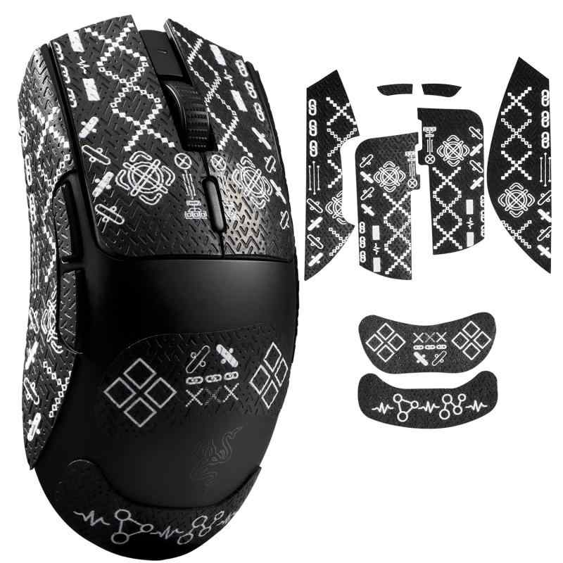 DELL - IMMOENUC マウスグリップ テープ 適用 Viper V3 HyperSpeed マウス アンチスリップテープ PVC素材カラーシール肌の汗吸収・滑り止め