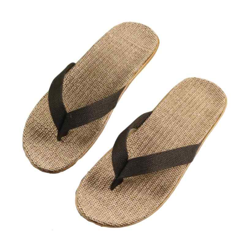 スリッパ 春夏用 メンズ 麻スリッパ レディース 鼻緒 ルームサンダル 涼しい ビーチサンダル 滑り止め トングサンダル 草履 軽量 室内履き ルームシューズ 室内/来客/部屋用(3.0)