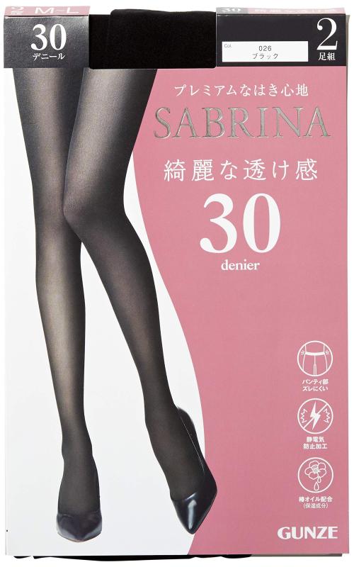 Rakuten - GUNZE(グンゼ) タイツSABRINA 綺麗な透け感 30デニール 2足組レディース