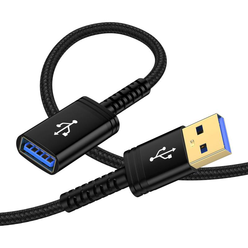 Viviber usb 延長ケーブル 1.8M usb 延長コード 高速データ転送 金メッキコネクタ aオス-aメス usb ケーブル 高耐久性 外付けHDD、USBハブ、デジカメ、プリンタ、キーボード、マウス、USBメモリに対