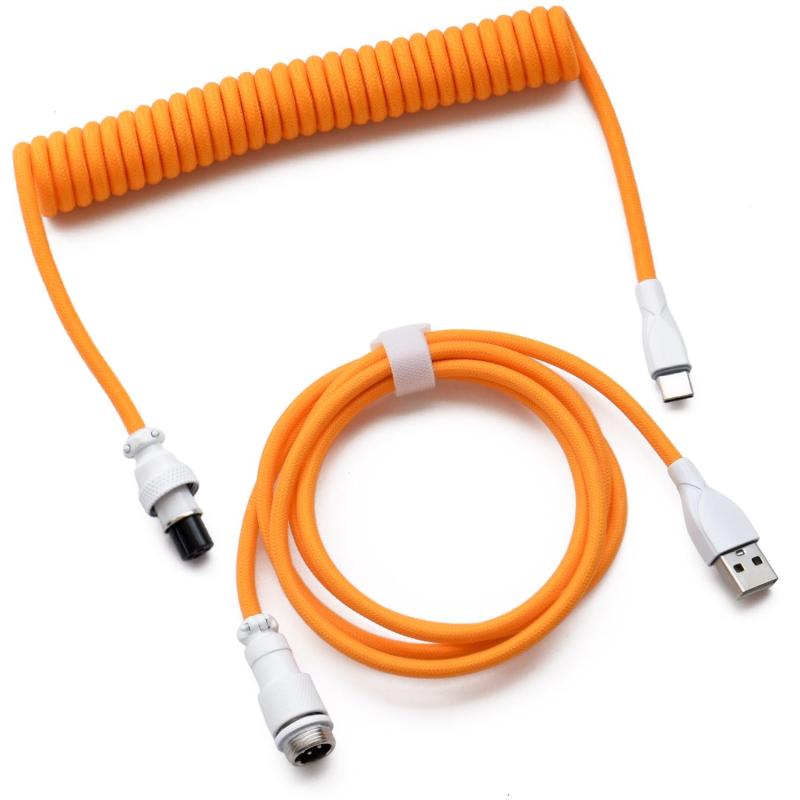 [SCIOLTO(ショルト)] 魅せるコイル式アビエイターケーブル [USB-A - USB-C] コイルケーブル 有線 メカニカルキーボード ゲーミングキーボード カスタム TYPE-C