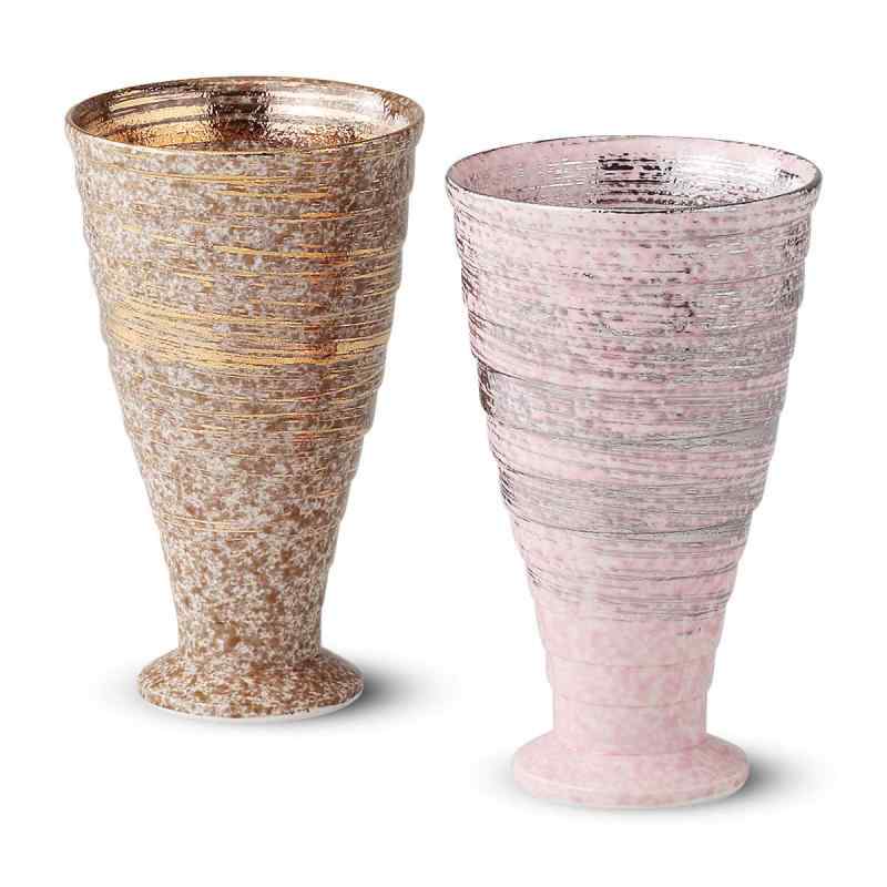 CtoC JAPAN ペアゴブレット マルチ φ8.3×13.9cm 300cc 雅刷毛 陶悦窯 有田焼 日本製