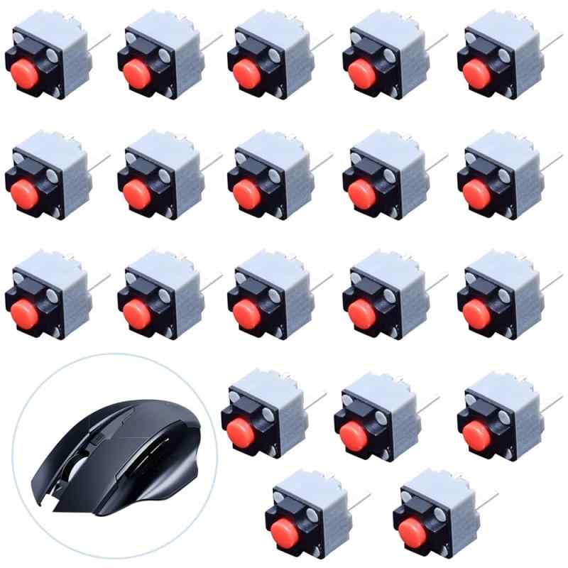 タクティールスイッチ 押ボタンスイッチ サイレントマイクロスイッチ タクティールボタン マウスボタン 電子部品 家電製品に最適 20個入り [並行輸入品]