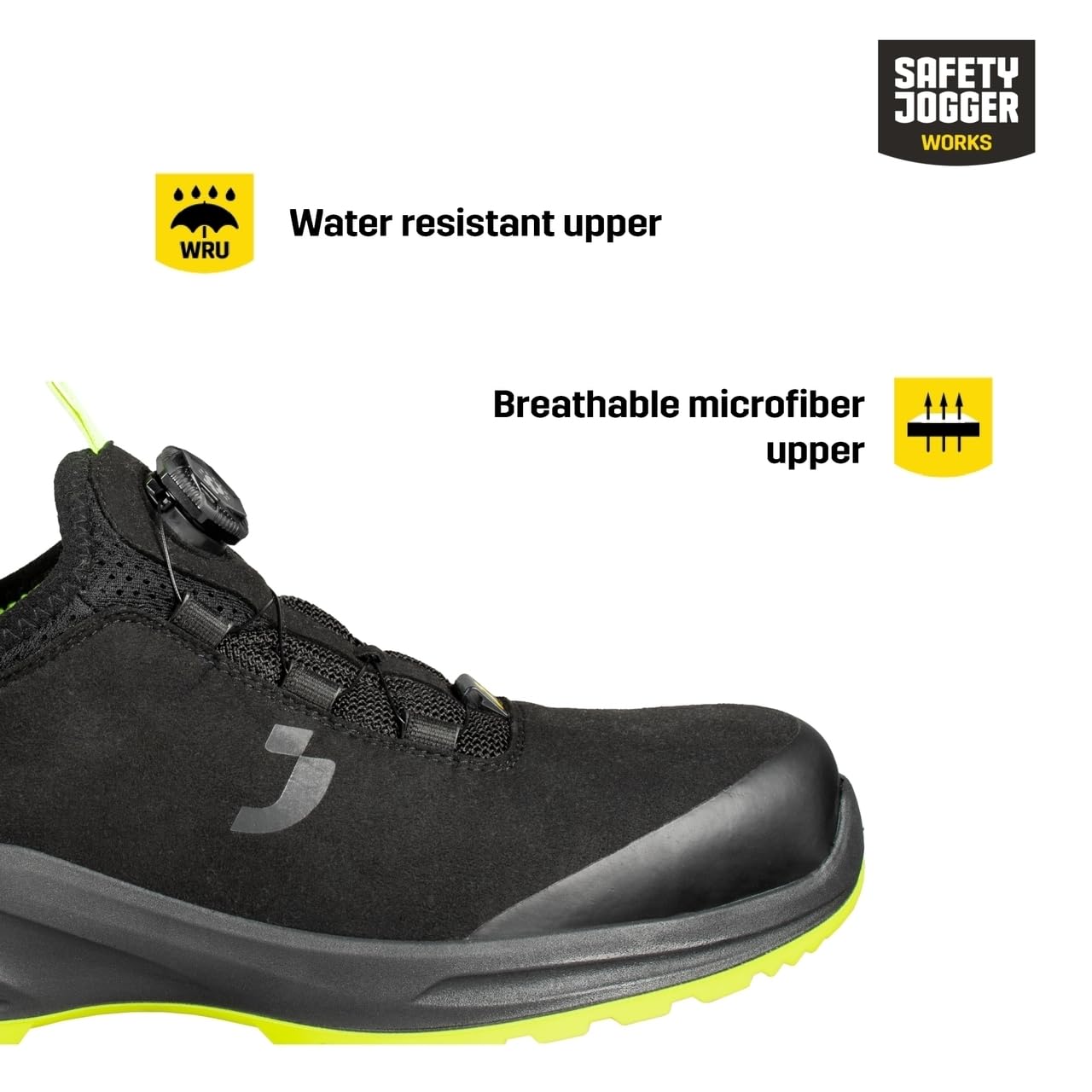 SAFETY JOGGER 耐滑 静電 踏抜防止 ISO規格 ダイアル式 安全靴 短靴 MODULO LOW (短靴) ブラック25.5 cm