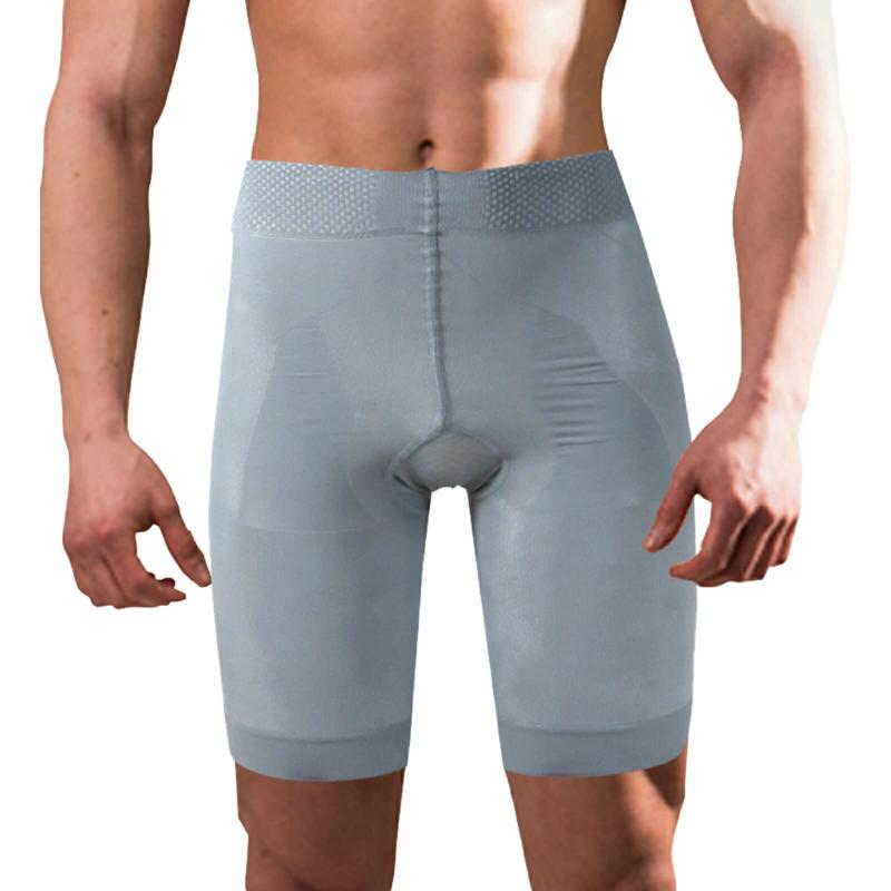 [ENYA-KARIN] [男の成型編み着圧ガードル]男の後ろ姿に自信がよみがえる 骨盤安定 ロング丈・前閉じタイプ 紳士加圧スパッツ メンズガードルショーツ 着圧ハーフパンツ ヒップアップ ボクサ