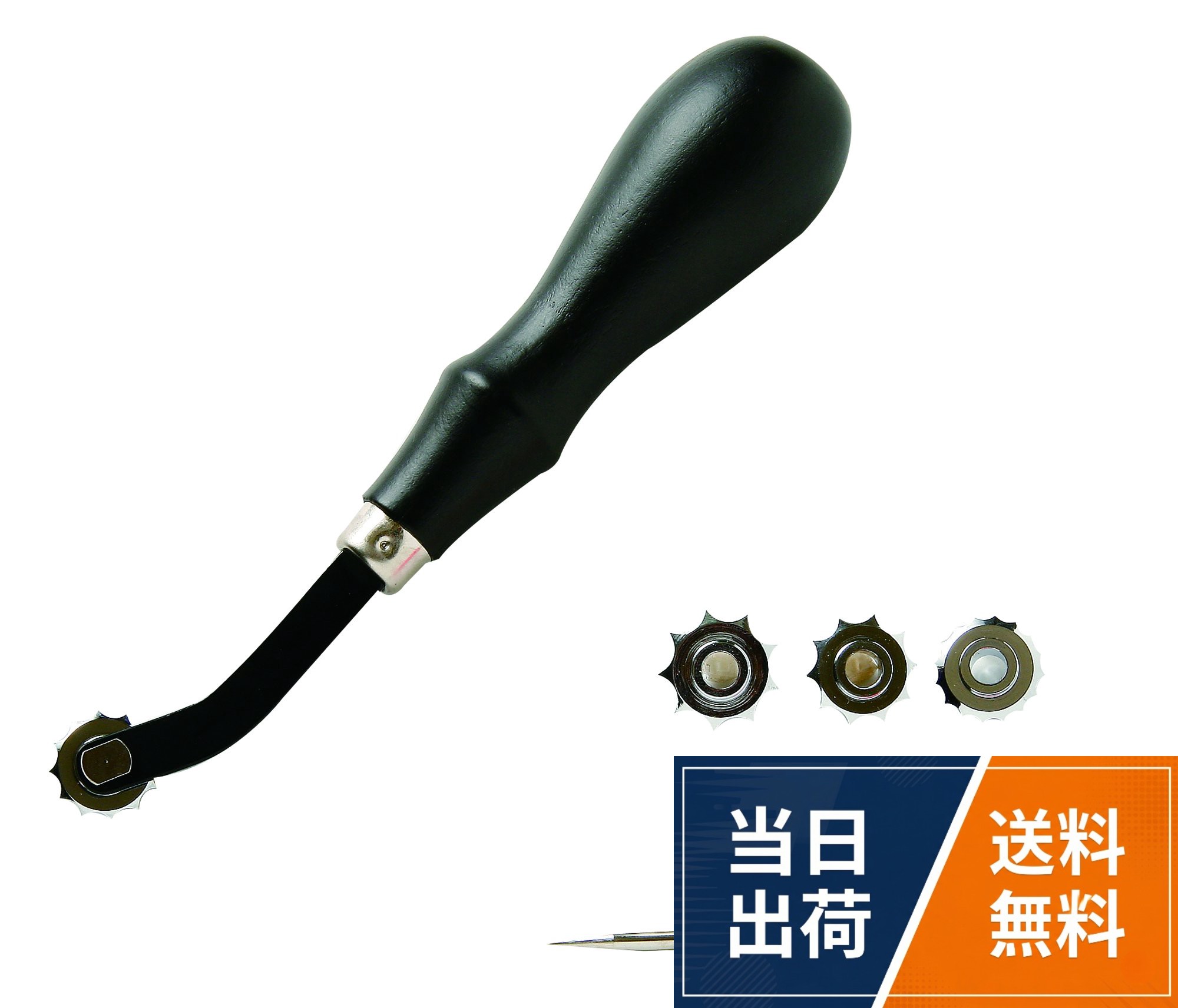付属品:コマ4ケ(1.5/2/2.5/3mm)、マイナスドライバー、角型ドライバー。コマピッチ:3/4/5/6mmクラフト社 革工具 KSステッチルレット 8408