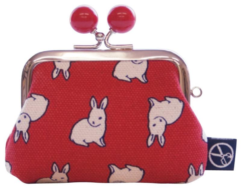 Rakuten - [マエダセンコウ] 五色帆布堂 動物シリーズ 2.5角小銭入れ(ビーズ付) ウサギ 333-30002-006