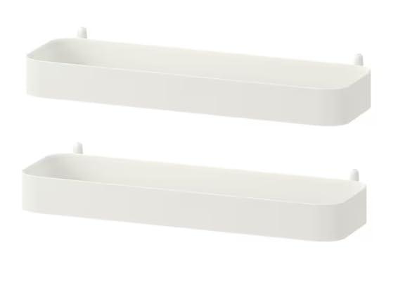 Rakuten - シェルフ・ ホワイト 2個セット 幅: 28 cm／奥行き: 9 cm／高さ: 3 cm 603.208.00