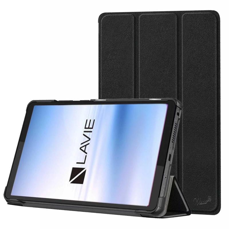 Nutmeg LAVIE Tab T8（T0855/KAS / TAB08/H05 ）ケース カバー LAVIE Tab T8 PC-T0855KAS タブレットケース 8.7インチ 耐衝撃 専用 360度保護 軽量設計 防水防汚（ブラック）の商品画像