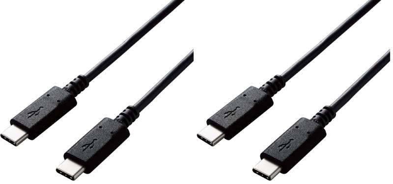エレコム USB C to USB C ケーブル USB2.0規格認証品 PD対応 3A出力 ブラック U2C-CCNBK2シリーズ
