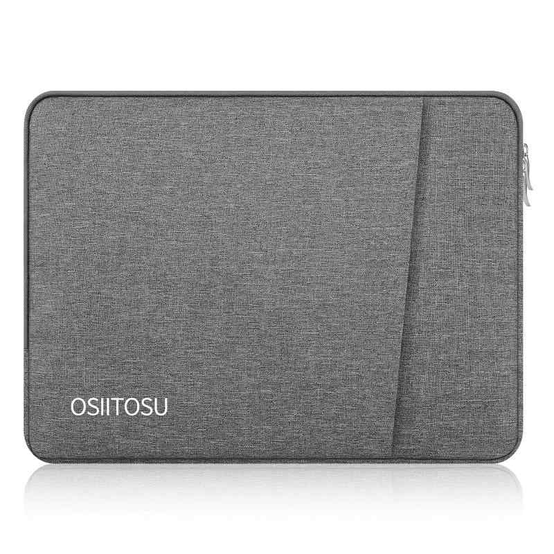 13.13.3 14.15.15.5 16インチパソコンケース ラップトップスリーブケース耐衝撃 薄型 撥水 収納袋付属 ダブルファスナー仕様ブラック/グレー