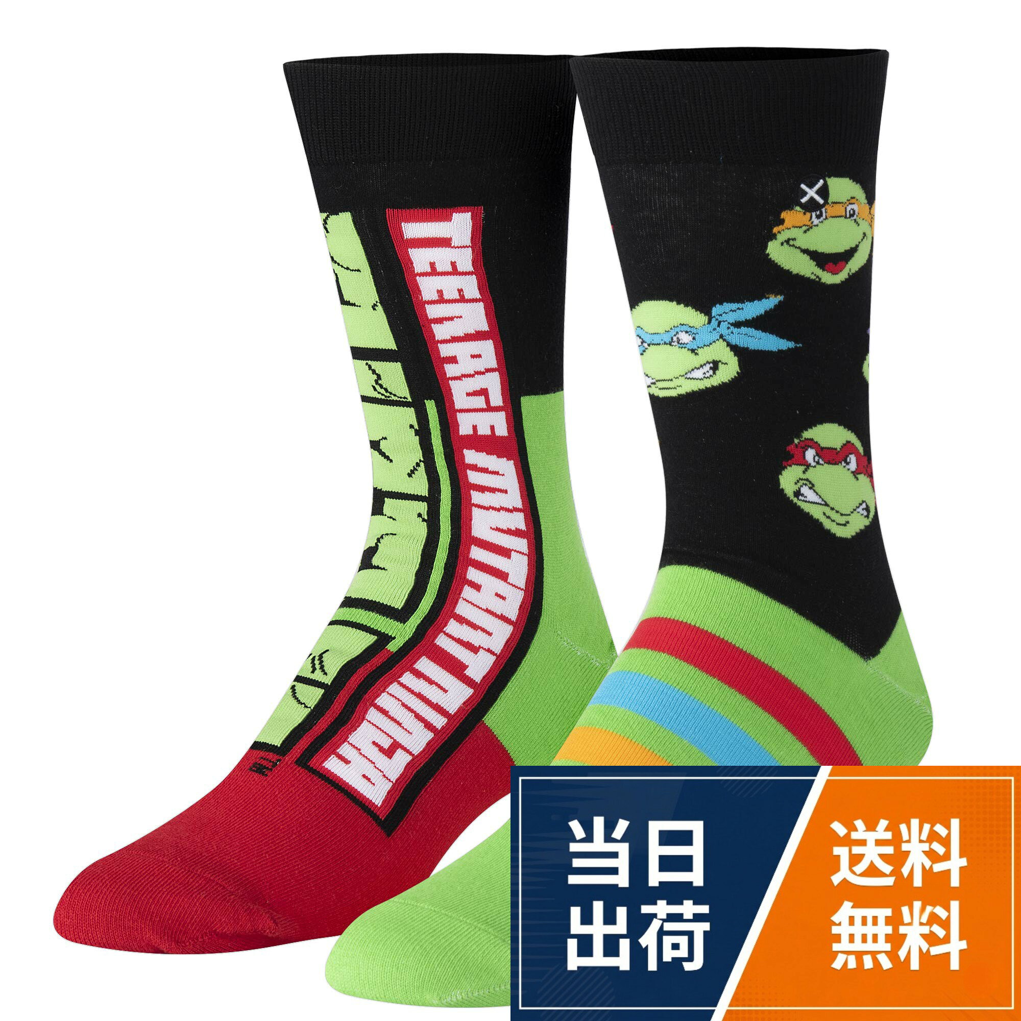 原産国：中国。メンズ商品。サイズ：8-12 (日本サイズ：26-30cm)。※サイズはヌード表記となっておりあくまでも目安となっております。[オッドソックス] クルーソックス THE TURTLES メンズ OSTMNTSBS MULTI FR / ソックス / Free Size