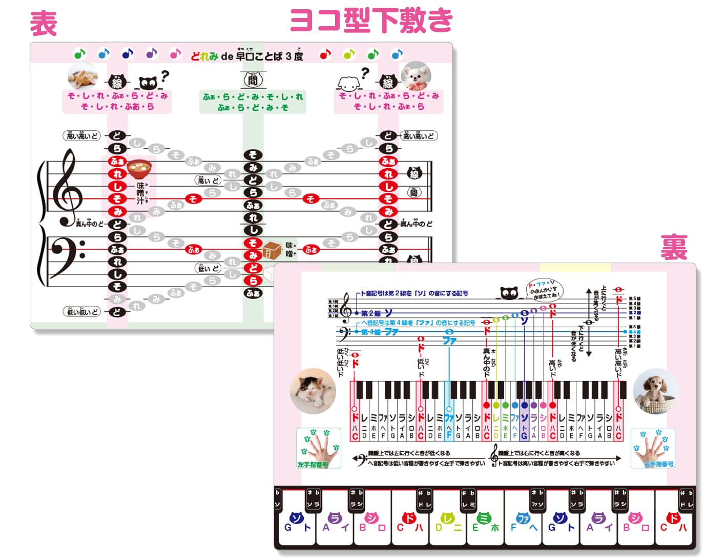 selectableの【送料無料】おんぷ下敷き｜アングル3