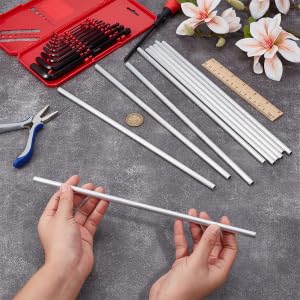 【送料無料】BENECREAT 10本セット アルミ中空パイプ 6063アルミチューブ 30cm長さ...