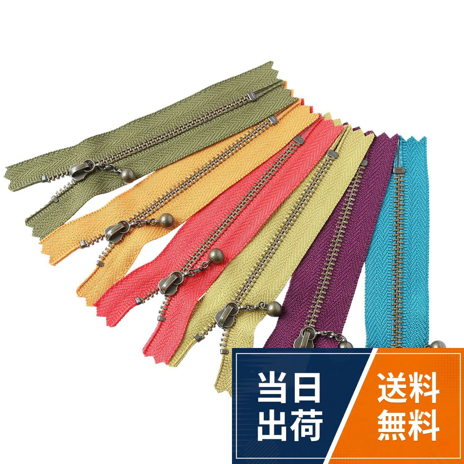 サイズ:10cm。入数:各1本6色セット。原産国:日本。梱包サイズ:20.0×180.0×50.0mmY.K.K 玉付ファスナー AG 6色セット 10cm 6色MIX 3GKB10-6MIX / 6本 / 10cm