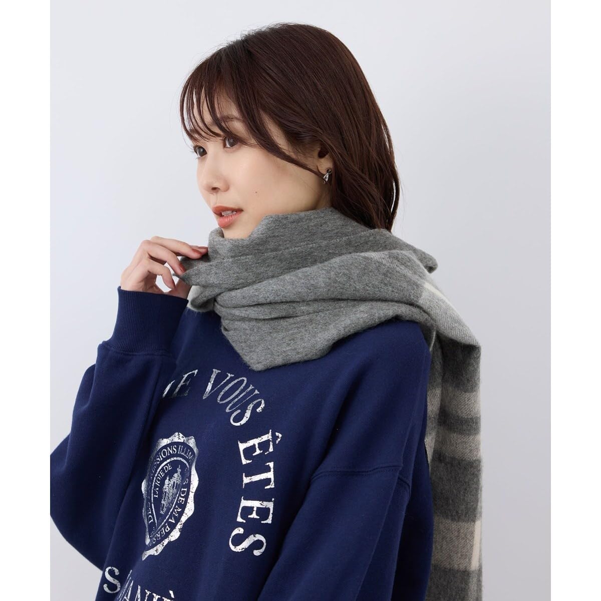 【送料無料】ROPE' PICNIC(ロペピクニック) ストールウールチェックストールレディース selectable-10224572 selectable サンプル画像2