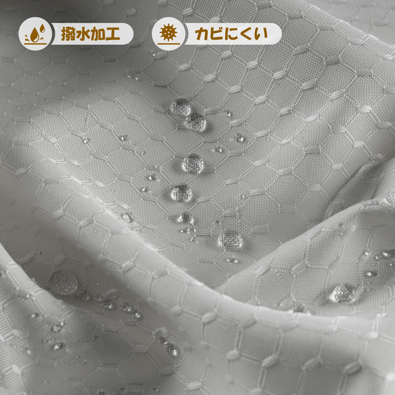 selectableの【送料無料】AooHome 浴室窓カーテン 防水防カビ お風呂 小窓 目隠し 断熱 遮熱 リング付き シャワーカーテン 速乾ユニットバス 浴室 花柄 リング付き｜アングル3