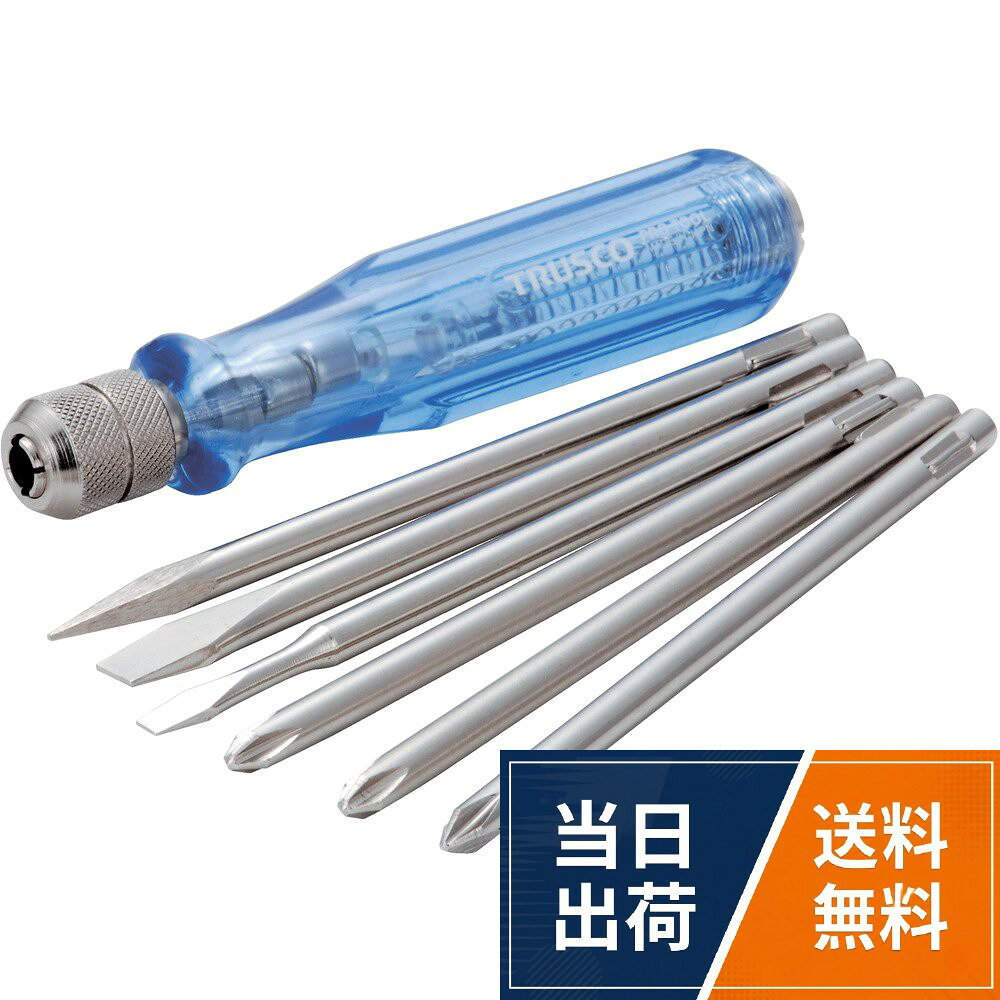 セット内容:[[(+)]]1・[[(+)]]2・[[(+)]]2、[[(-)]]3mm・[[(-)]]5mm、キリ。セット内容(本):6。質量(g):200TRUSCO(トラスコ) 検電器付ドライバーセット 6本組 低圧用 TED-526
