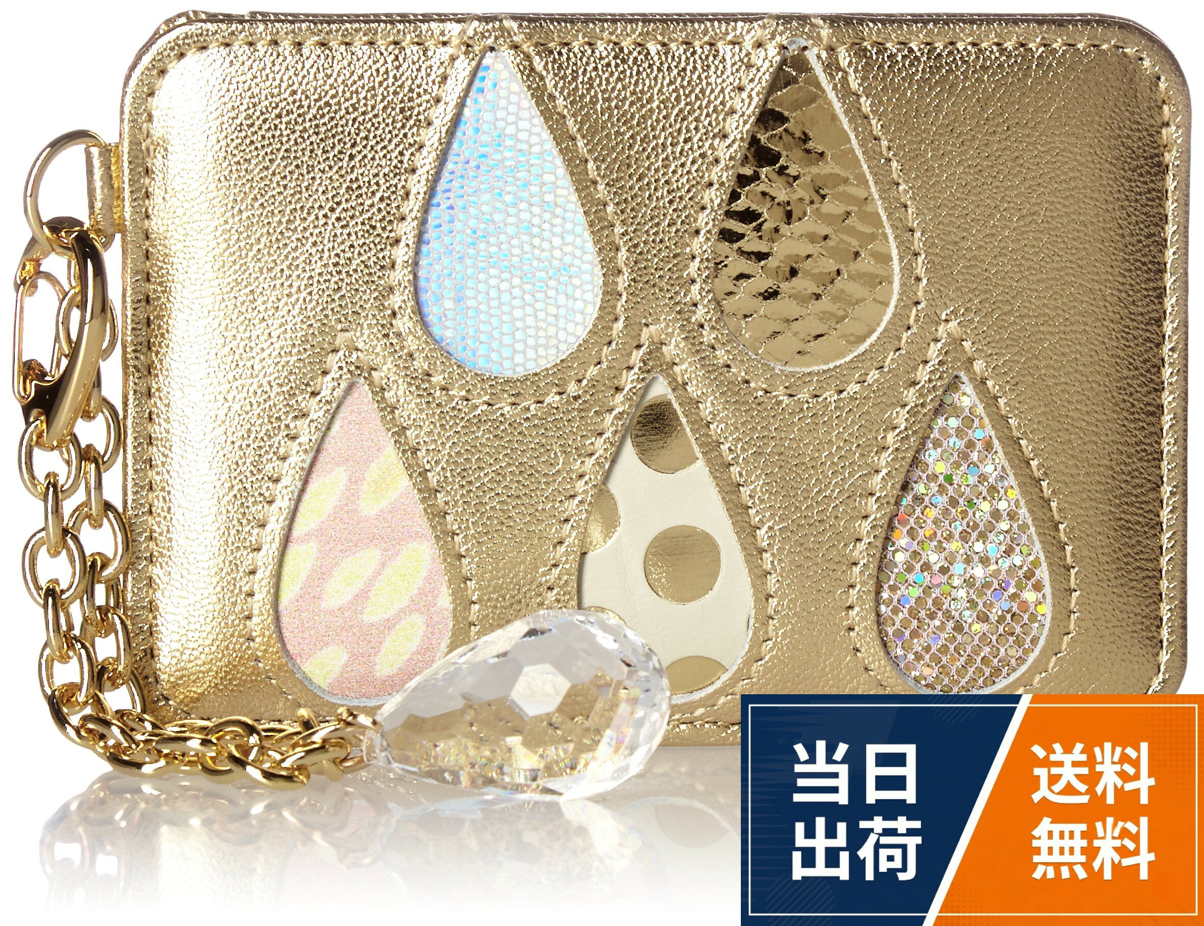 タテ7.5cmxヨコ11cm。カードポケットの数:1。チャーム付き[ツモリチサト] tsumori chisato 定期入れ ドロップス 57920 79 (ブラックII) / すいかドロップス