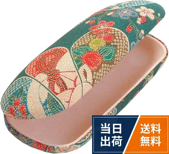 【材質】アルミニウムに国産ちりめん生地（ポリエステル）を外張り。[オプティ・ユーロ] 和柄 ちりめん メガネケース 訳あり アウトレット ハード 爽やかな 和風 眼鏡拭き付き / アジアン