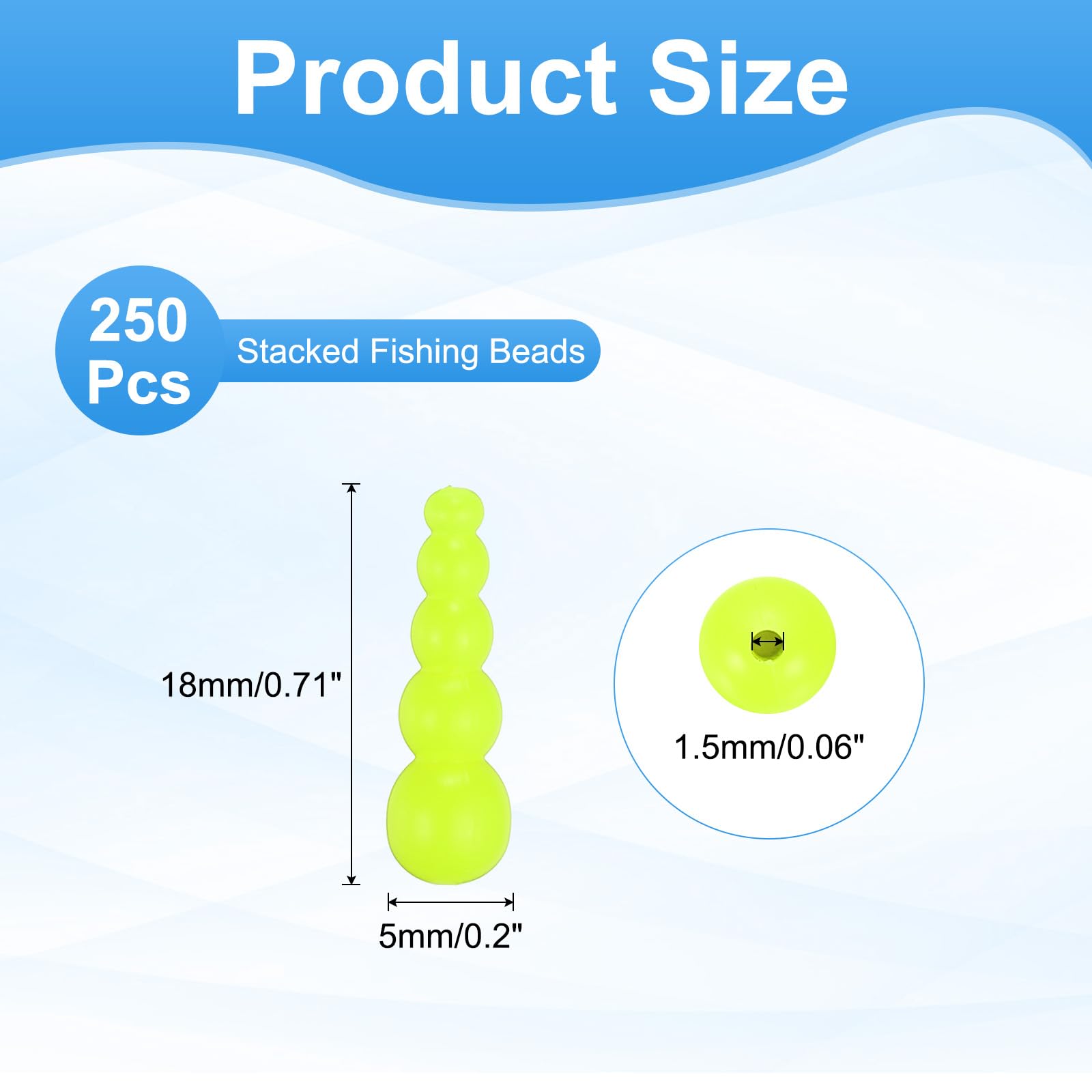 【送料無料】PATIKIL スタックフィッシングビーズ プラスチックフィッシングビーズ...