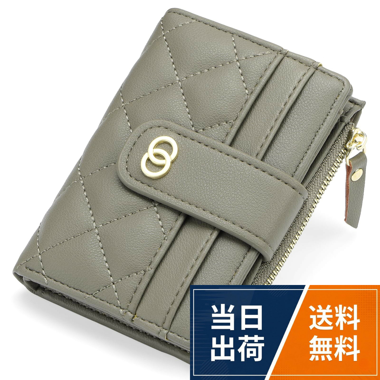 【送料無料】[LOUEBICA] 財布 レディース 2つ折り 薄型 レザー ミニ財布 スキミング防止 小銭入れ シンプル 人気 さ…