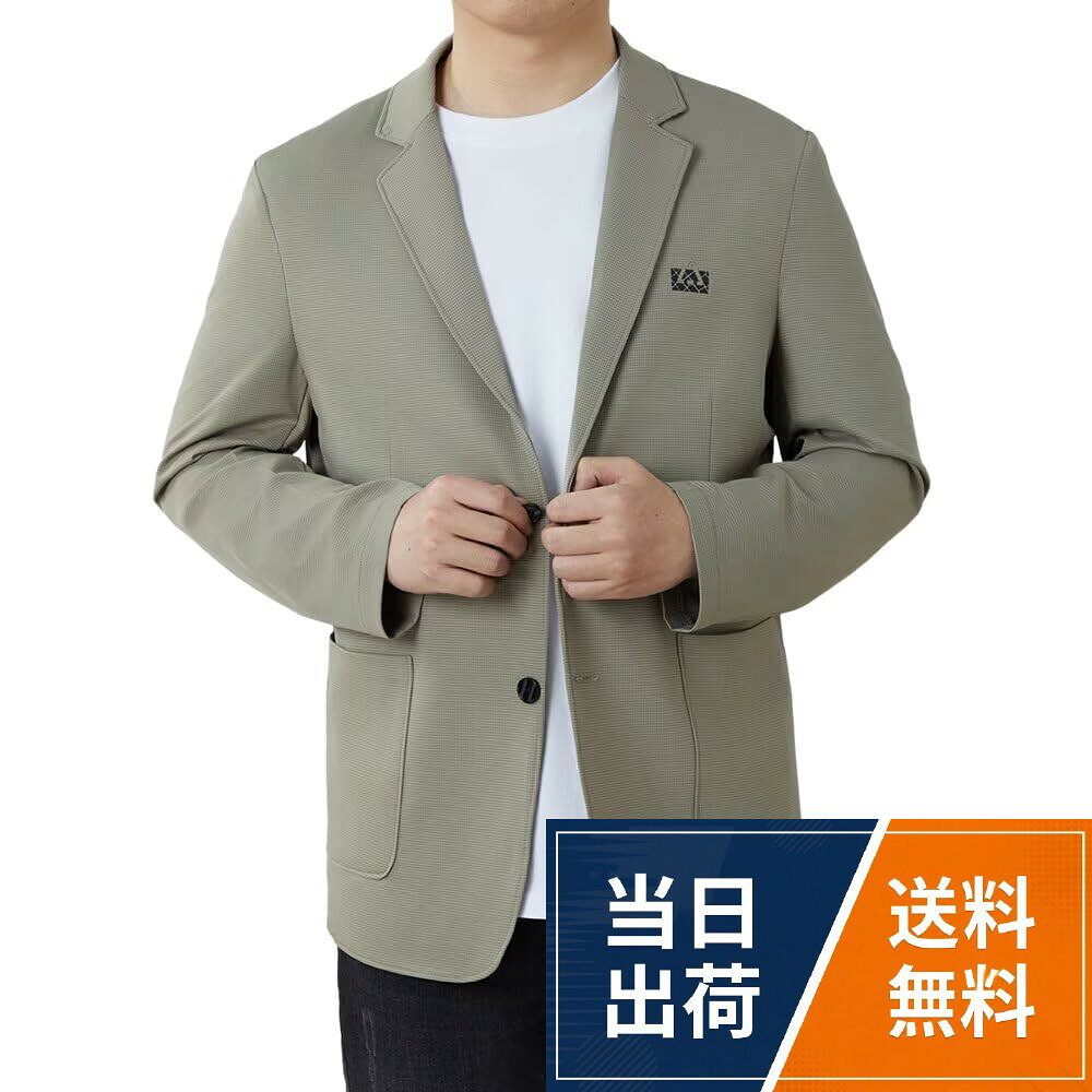 [VICALLED] テーラードジャケット メンズ 耐シワ性 冷感ジャケット 接触冷感 通気 夏服 ビジネス