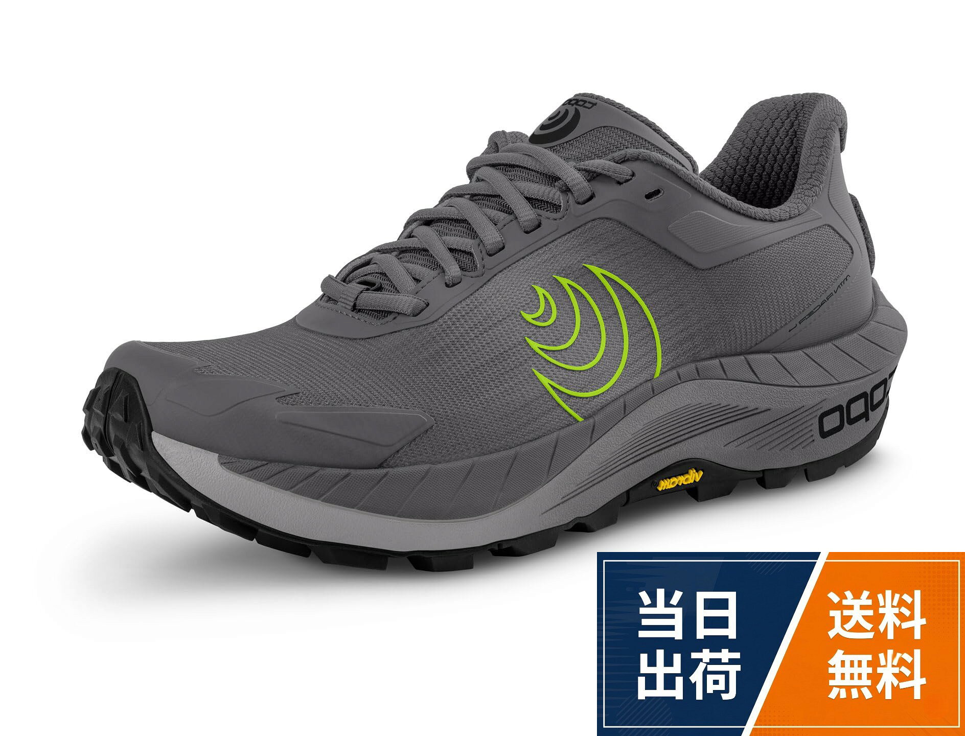 最適な用途：トレイルランニング。5MM Drop：Topoのラインナップの中で一番高い5mmドロップはヒール部のクッション性が高く自然な走りへと導く。。FKT Insole：クローズドセルのビーズ状フォームが水の侵入を防ぎ、濡れた環境でもシューズの排水を素早く行える。。Roomy Toe Box：自然に且つ心地よく足先を広げれるよう身体構造を考えて設計されたトー・ボックス。。More Cushioning and Resilience：従来のEVAに比べ弾力性が高く、シューズを履きつぶす最後まで弾力を与え続けるTopoオリジナルミッドソール。Topo Athletic(トポアスレティック) メンズ MTN RACER 4 (エムティーエヌレイサー 4) MENSハイキングシューズ / スニーカー