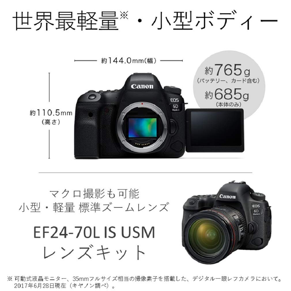 selectableの【送料無料】Canon デジタル一眼レフカメラ EOS 6D Mark II｜アングル2