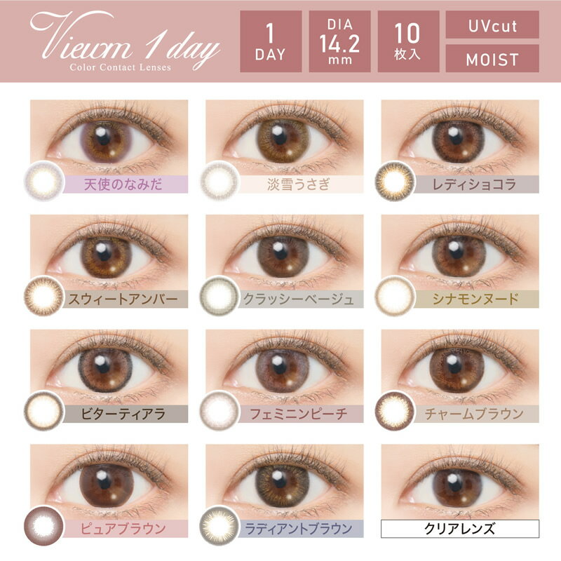 [ポイント20倍] ビュームワンデー(Viewm)/本田翼イメージモデル カラコン 1箱10枚入り×4箱SET