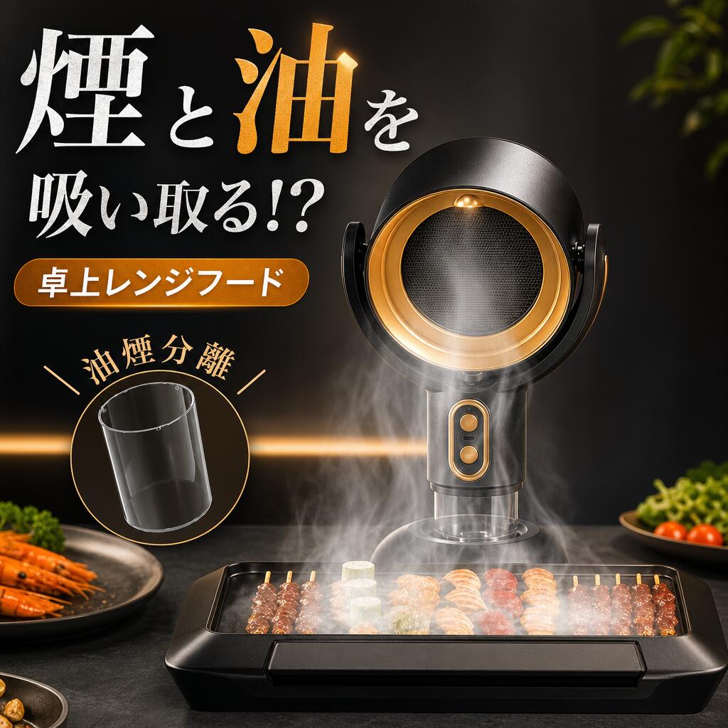 新発売限定記念価格 卓上レンジフード 焼肉 卓上吸煙機 超静音 3000MAh 卓上換気扇 ミニ USB式 低騒音 2段ギア調整風力 小型吸煙機 移動可能 屋内バーベキュ マイナスイオン 空気清浄機