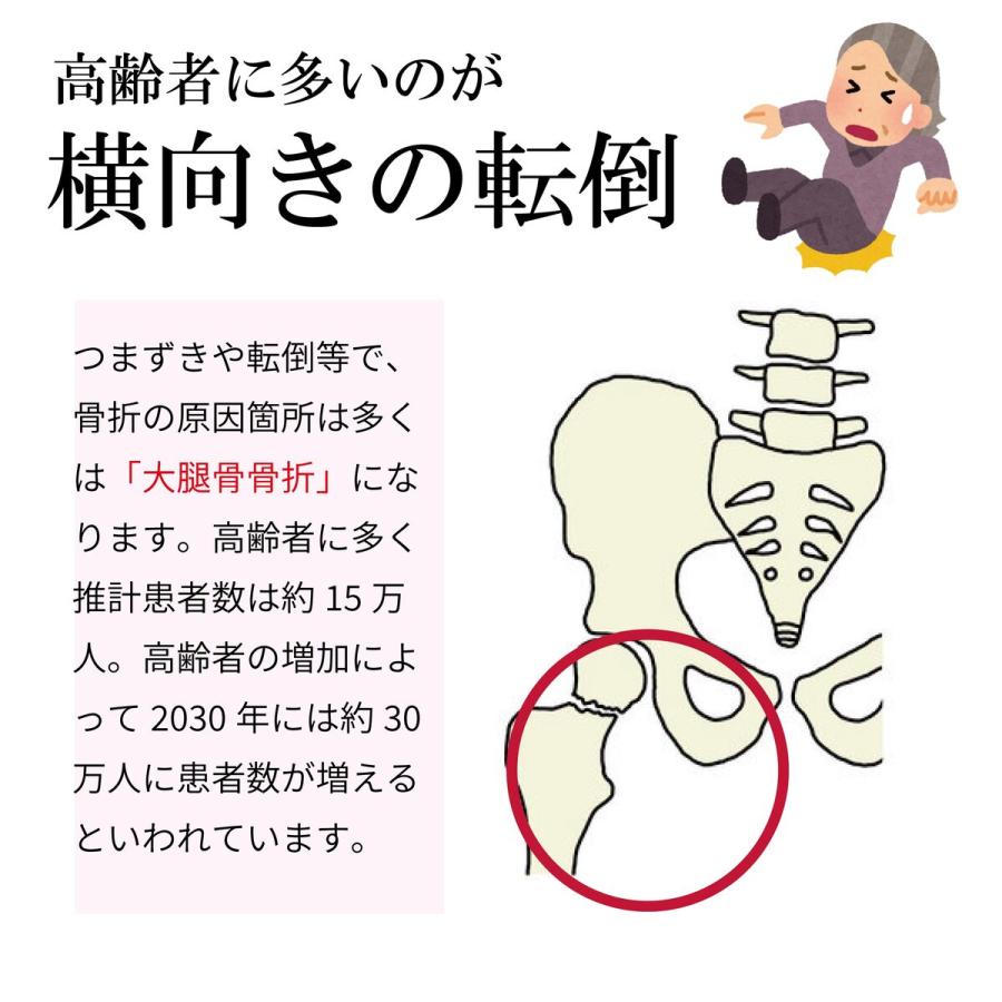 セレクトギアマーケットのクッションパンツ 母の日 シニア 介護 尻もち 婦人 大腿骨 転倒 ヒッププロテクター パンツ パンツ お尻 お尻+大腿骨2点パッド 転倒予防パンツ｜アングル3